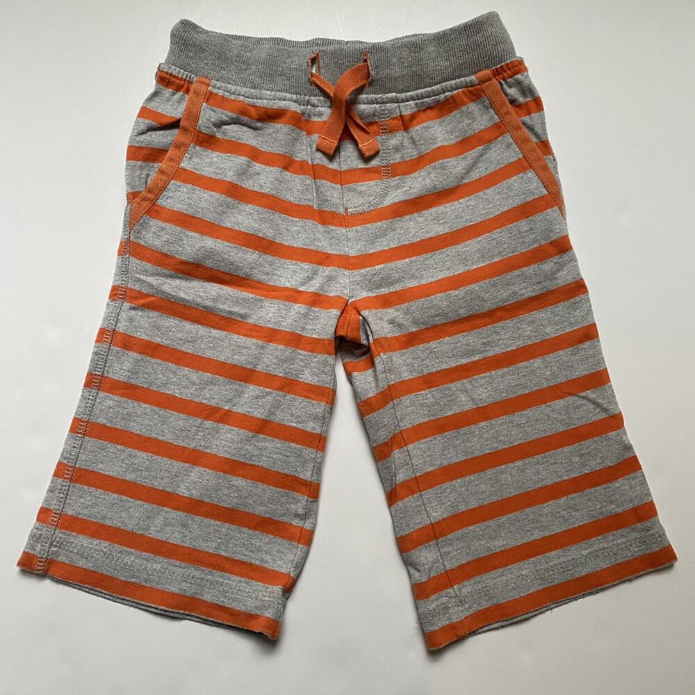 Mini Boden Orange Striped Shorts